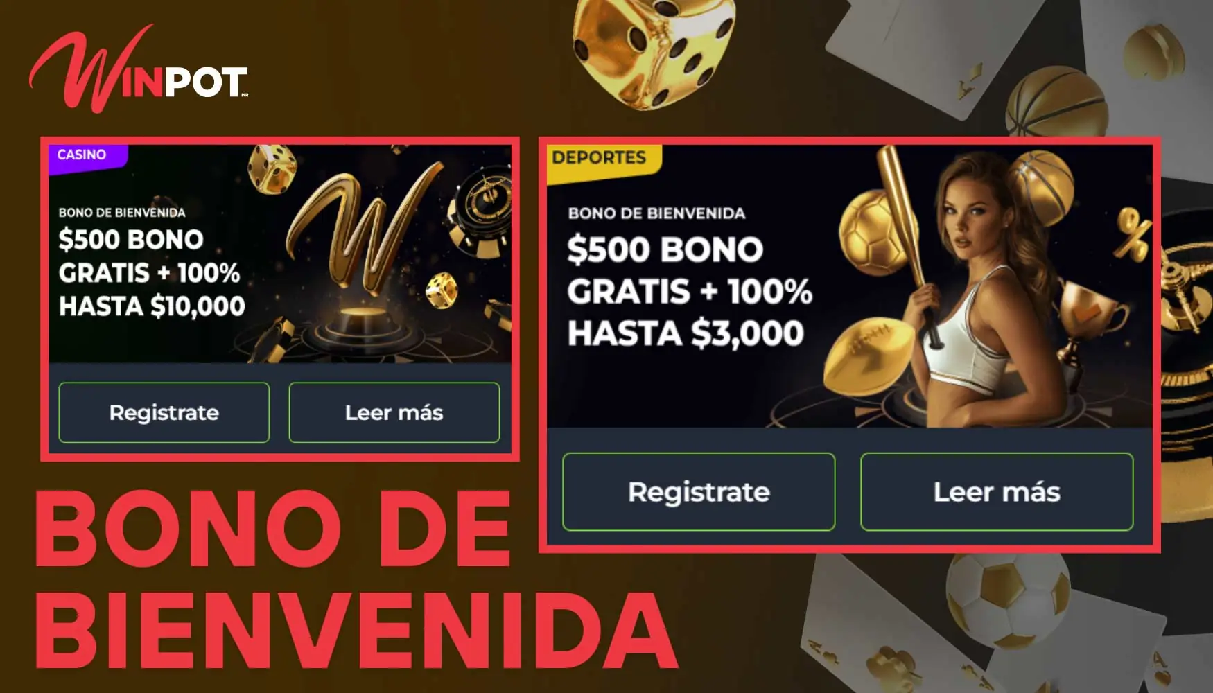 Winpot da la bienvenida a todos los nuevos usuarios de México con un generoso bono de primer depósito