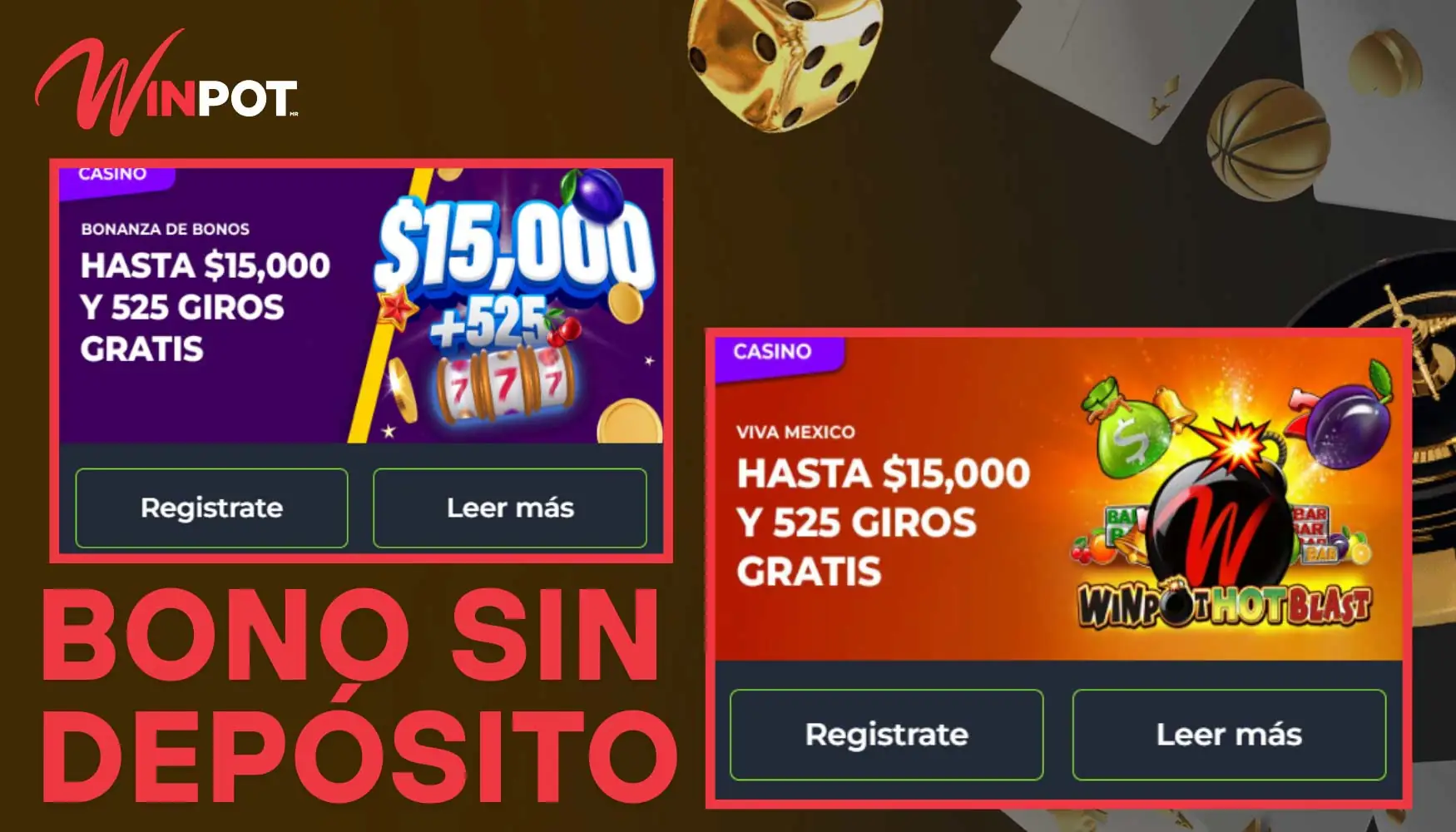 Winpot ofrece un bono sin depósito